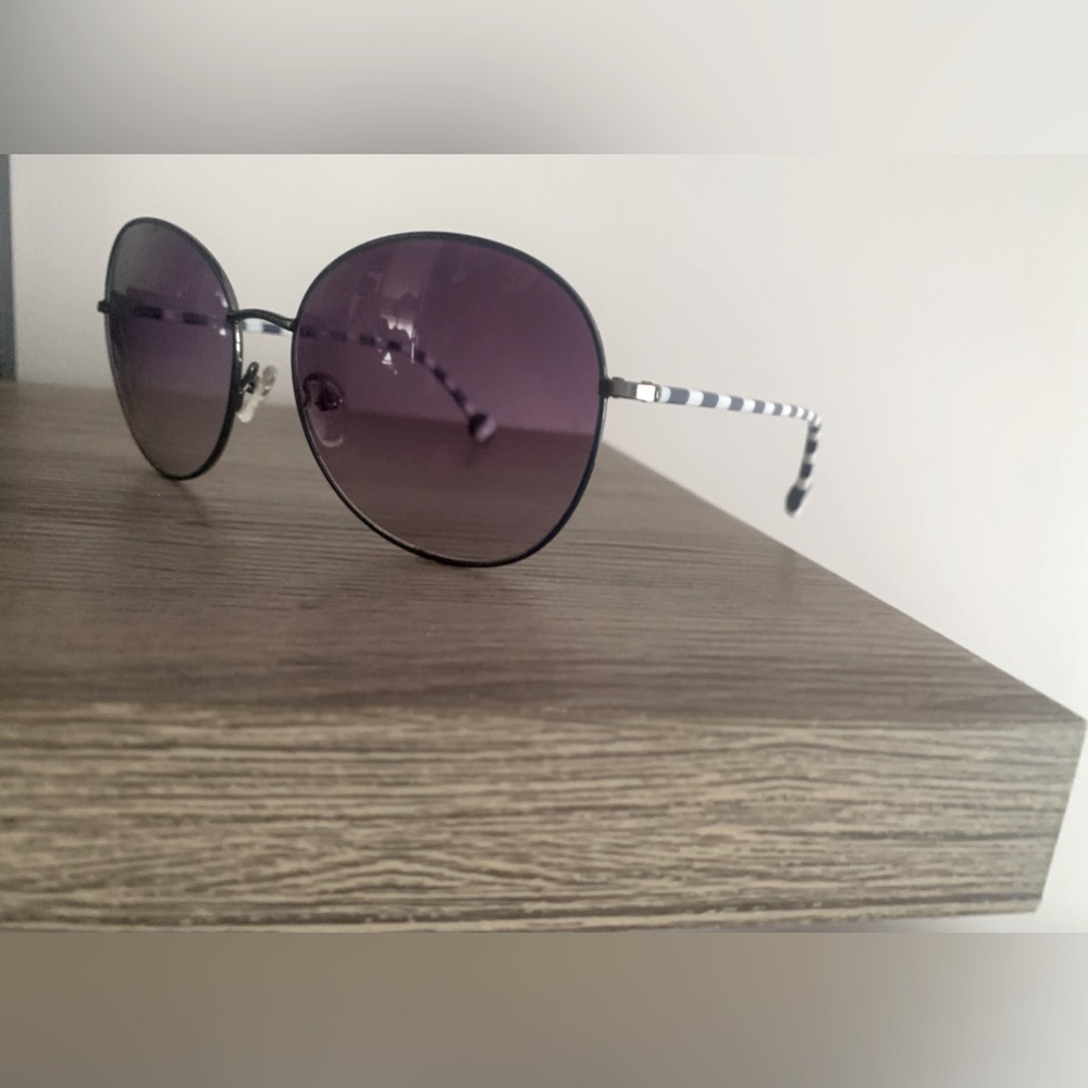 Jonathan Adler Sunglasses Newport Navy White Stripe Blue